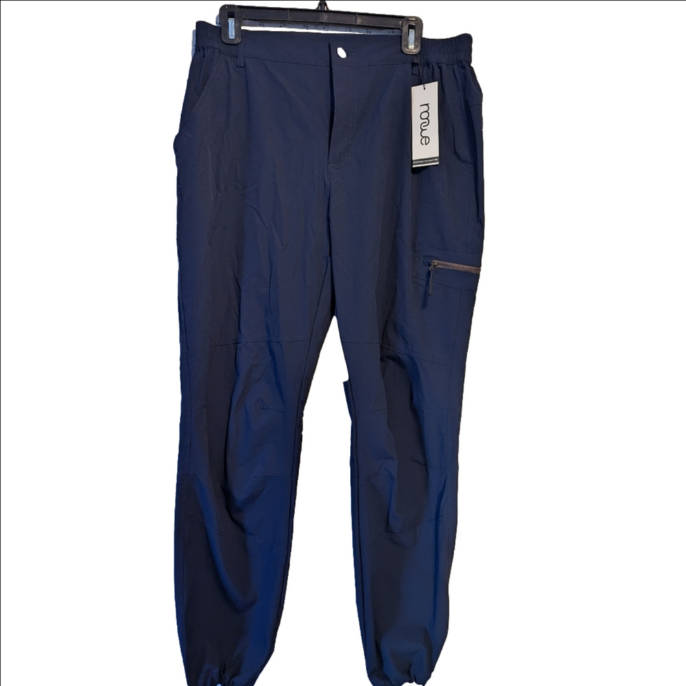 🖤 NWT Nonwe Athletic pants 31 W 29L zipper pockets nylon spandex stretch waist